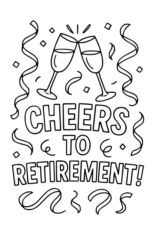 Sparkly Cheers for Retirement