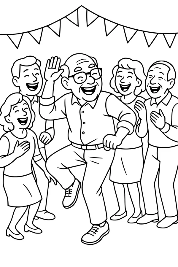 Grandpa's Happy Retirement Dance