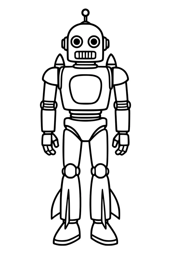 Rocket Boot Retro Robot Buddy