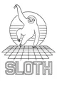 Sunny Sloth on a Groovy Grid