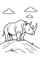 Rhinoceros on the Sunny Hilltop
