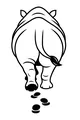 Rhino Walks Down the Wild Path