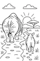 Rhino Walk on the Sunny Path
