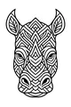 Rhino with Twisty Zigzag Patterns