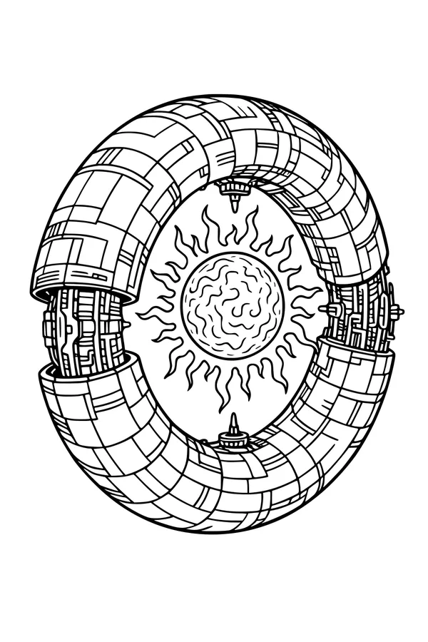 Ring Ship Around the Sun Core
