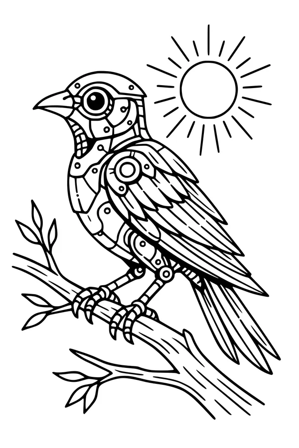 Sparky the Sunlit Robo-Bird