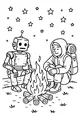 Free Robot Coloring Page - Boy Camper by Starlight Campfire (Printable PDF)