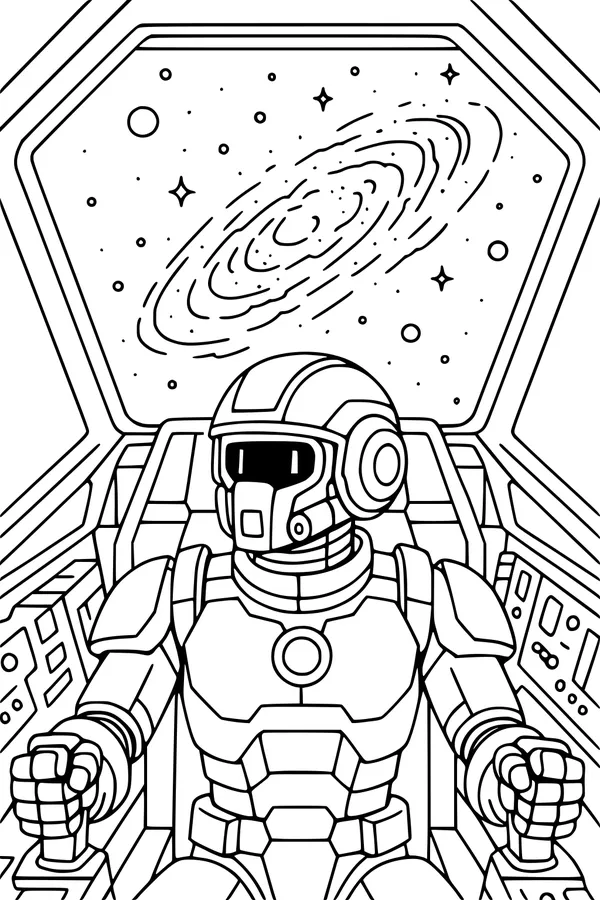 Galaxy Pilot Robo at the Helm