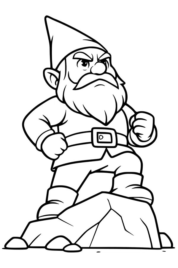 Rock-Top Garden Gnome Guard