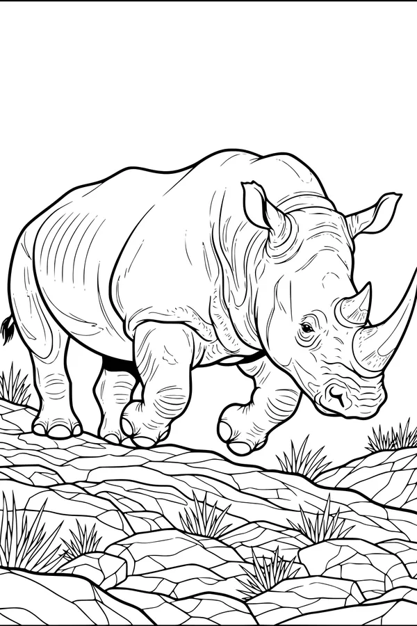 Ranger Rhino on Rocky Safari