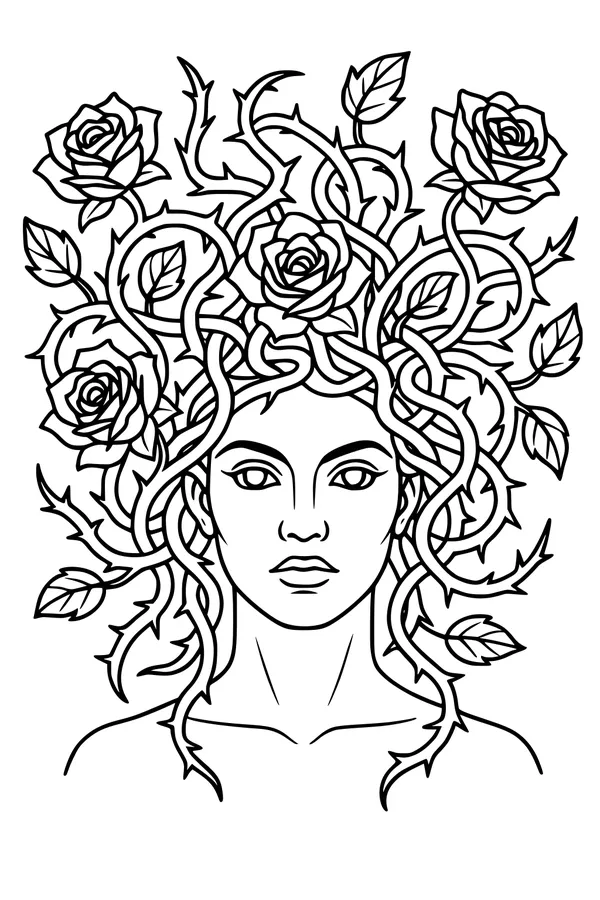 Rose Witch With Tangled Vines