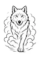 Wolf Through Whirling Dust