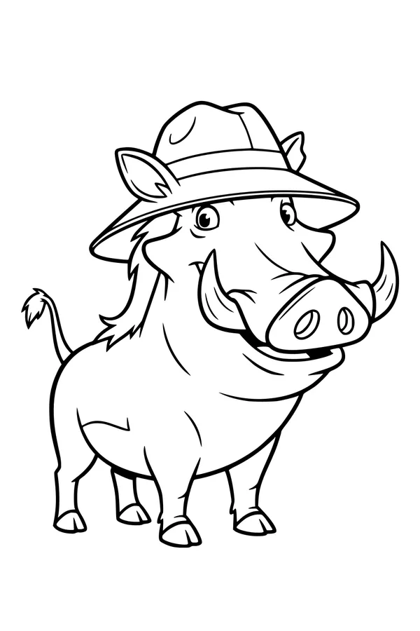 Safari Hat Warthog’s Big Grin