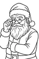 Santa Peeks Over His Glasses