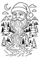 Santa's Beard Waterfall in Winter Woods