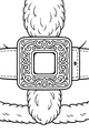 Santa's Shiny Belt Buckle Close-Up