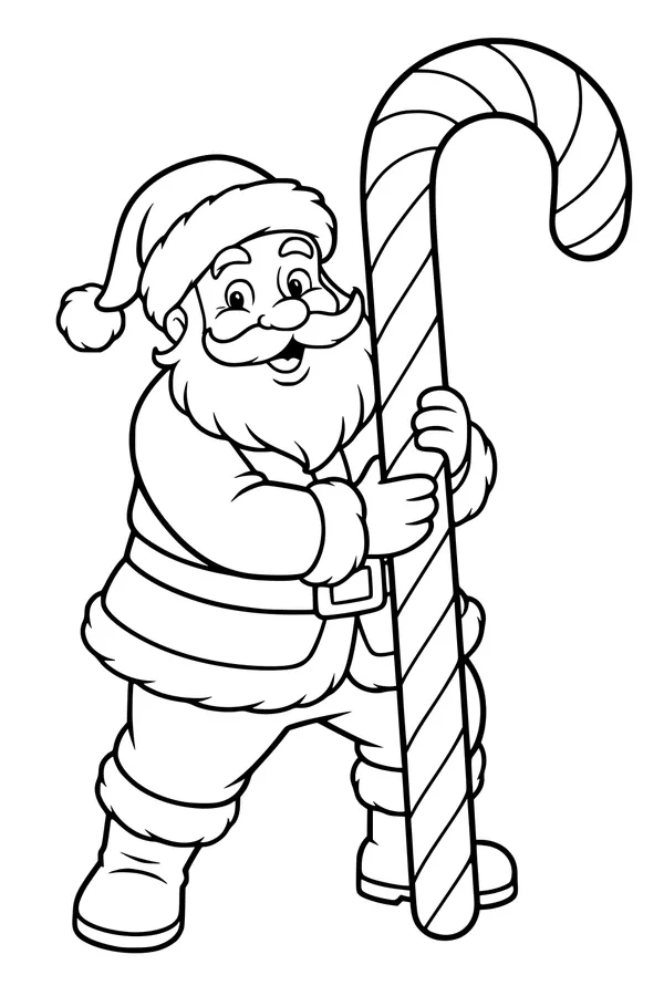 Santa and the Giant Candy Cane