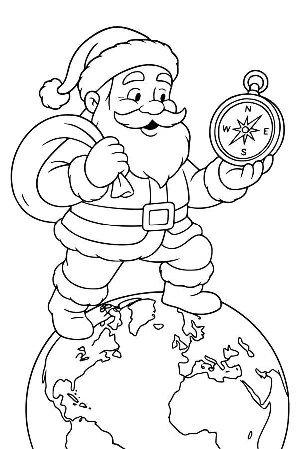 Santa and His Trusty Compass