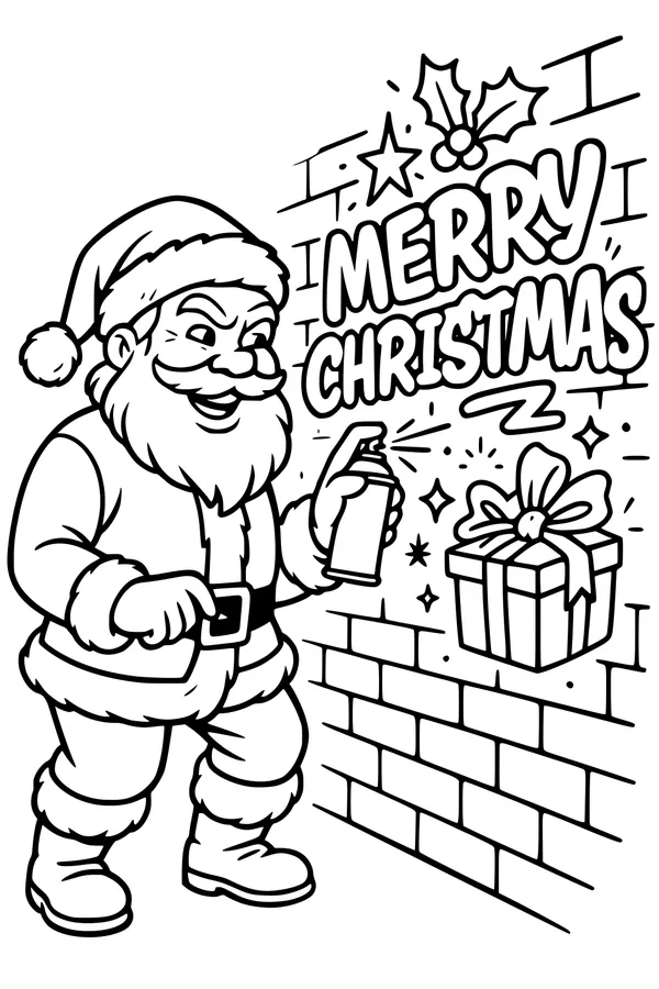 Santa's Merry Wall Mural