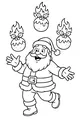 Santa Juggles Flaming Puddings