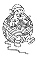 Santa Stuck in the Yarn Ball