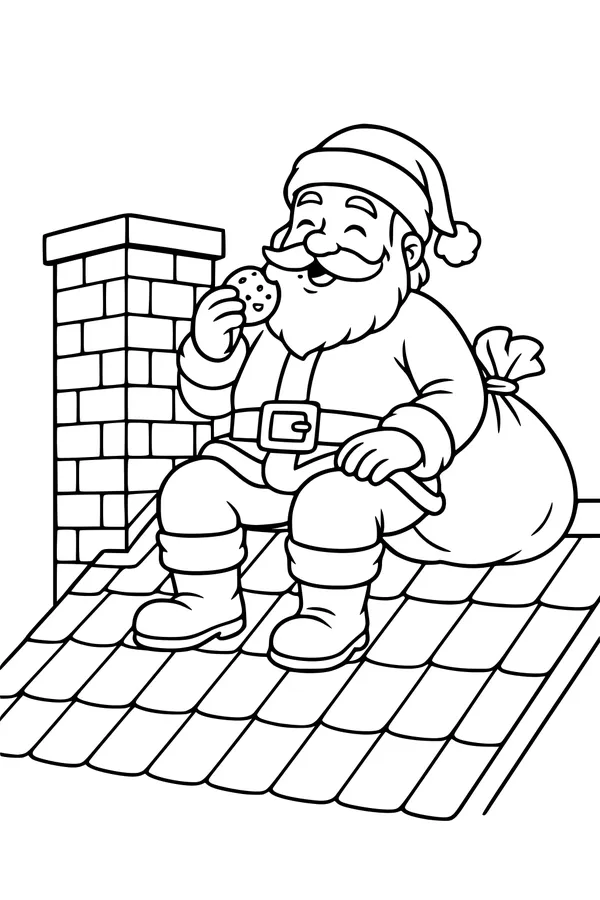 Santa's Rooftop Cookie Break