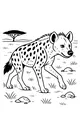 Spotted Hyena Roams the Sunny Grassland