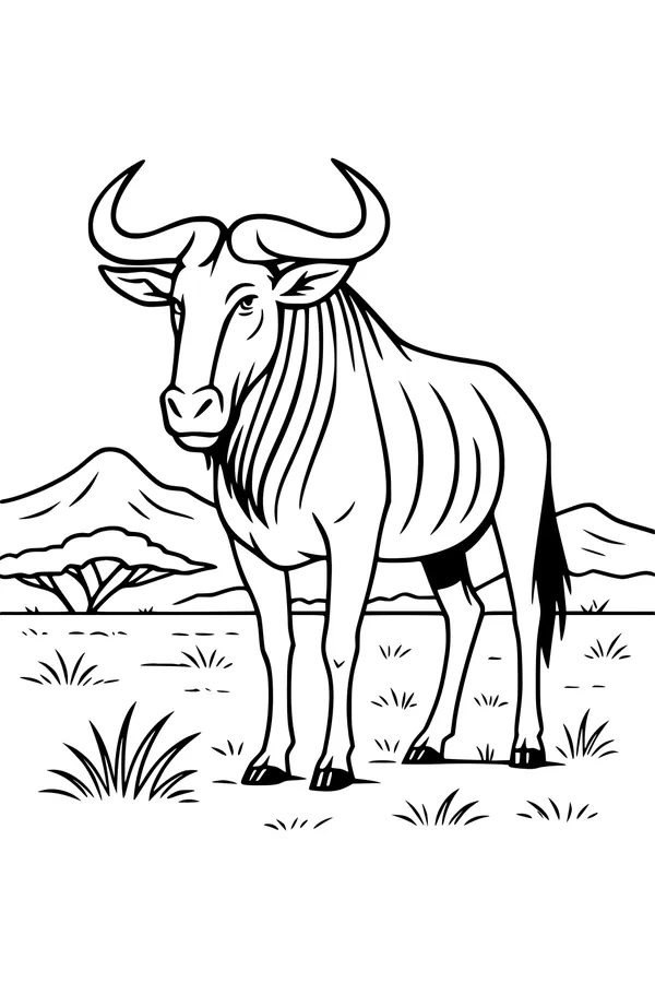 Savanna Stroll with the Wildebeest