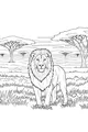 Mr. Lion Strolls the Sunny Savannah