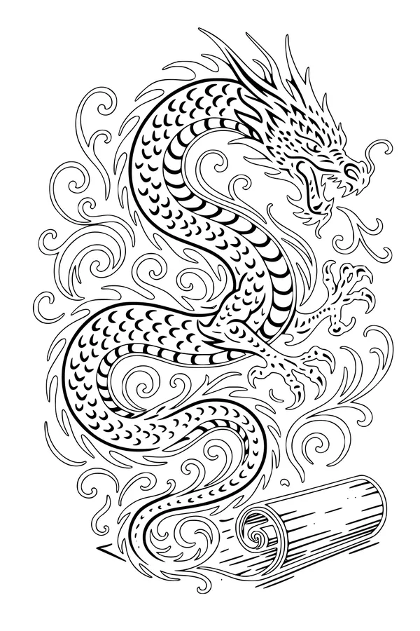 Scroll Guardian Dragon