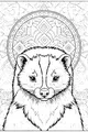 Starry-Eyed Skunk in a Swirly Garden
