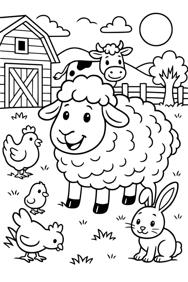 Sunny Day at Fluffy Sheep’s Farm