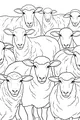 Sheep Parade on the Meadow