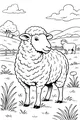 Woolly Sheep in the Meadow Breeze