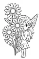 Shy Fairy Behind the Daisies