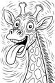 Silly Giraffe Makes a Goofy Face