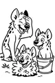 Three Silly Hyenas and a Bucket