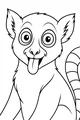 Silly Lemur Sticks Out His Tongue
