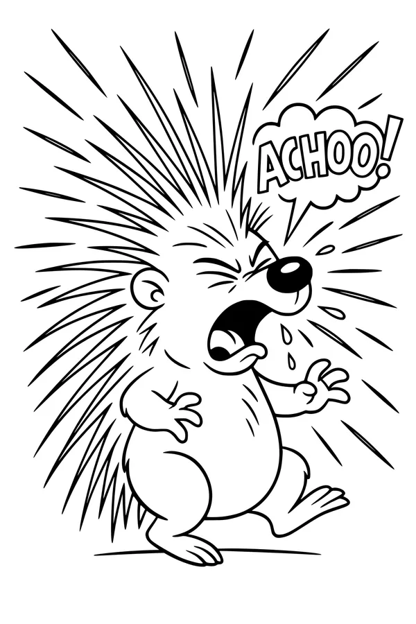 Porcupine Sneeze Surprise