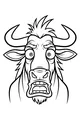 Wide-Eyed Wildebeest Whoa Face