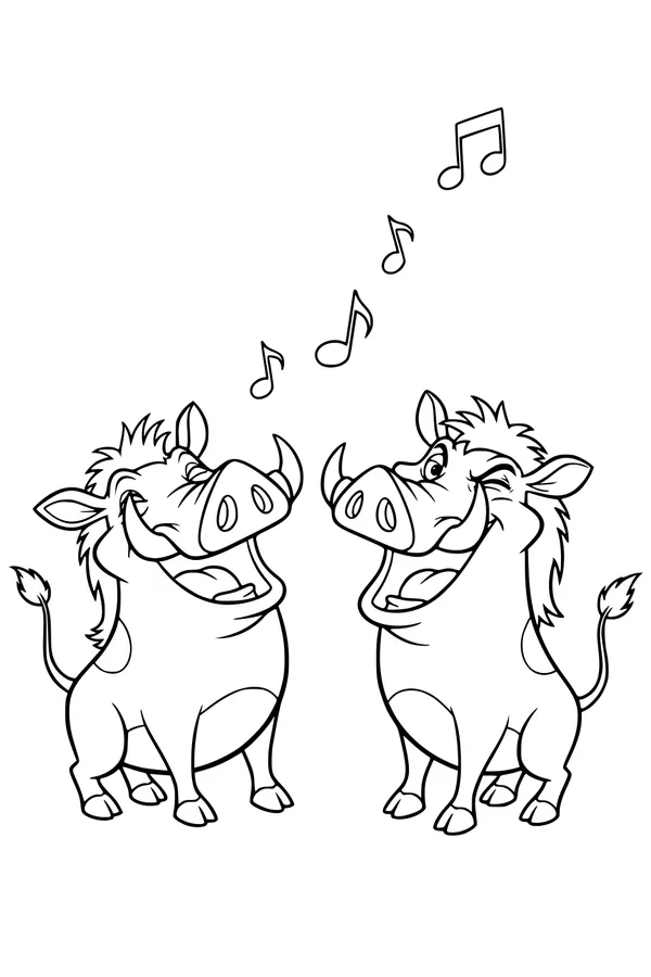 Warthog Friends Singing Their Favorite Tune