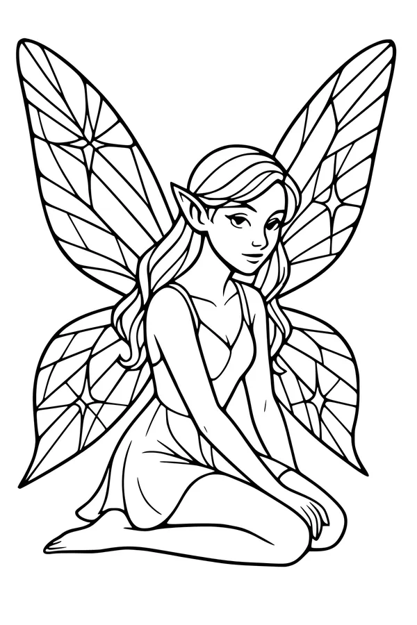 Quiet Fairy With Patterned Wings
