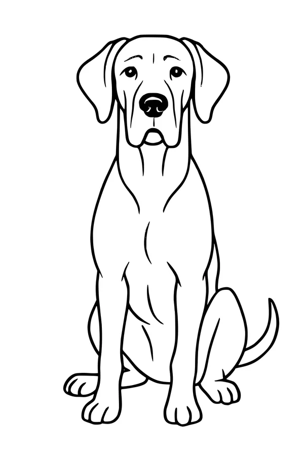Gentle Hound Awaits a Treat