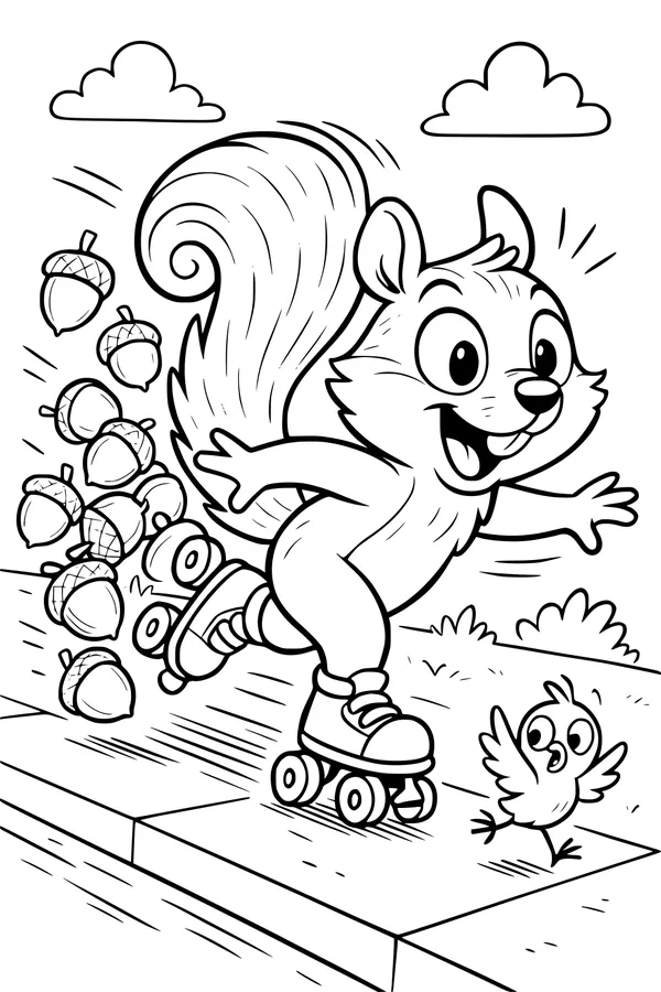 Zippy Squirrel’s Rollerskate Race