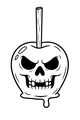 Skull-Drip Candy Apple