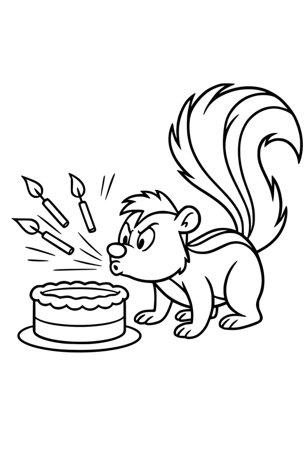 Sammy Skunk Blows Out the Candles