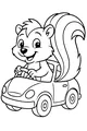 Skunk Zooms Down the Road