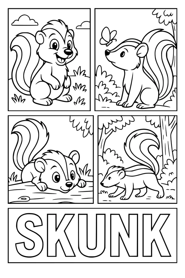 Sunny Skunk’s Busy Backyard Day