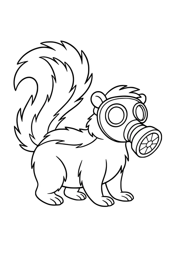 Stinky Sid Wears His Gas Mask
