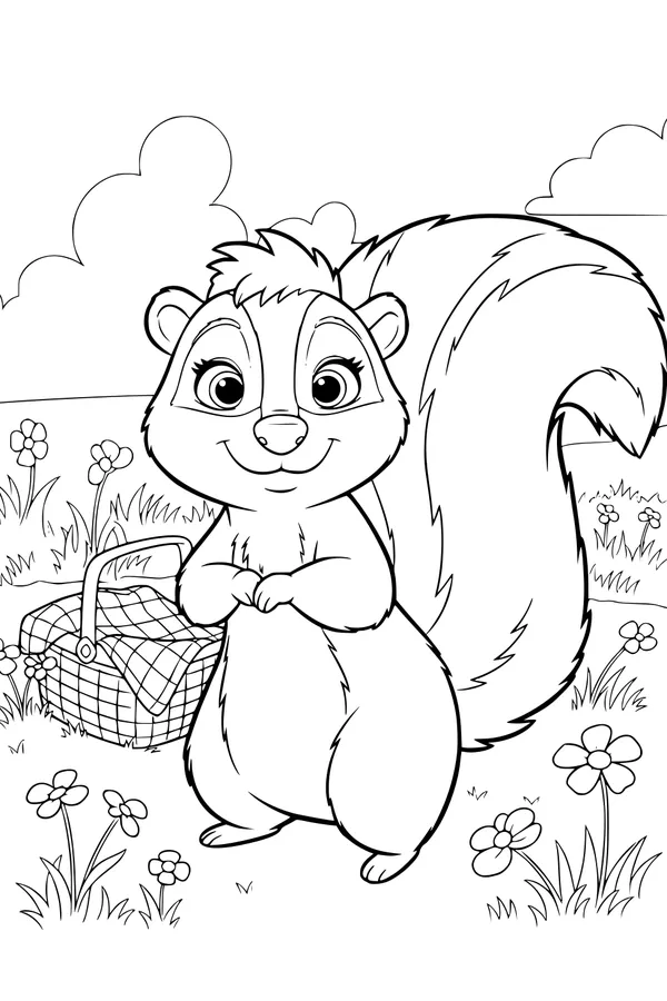 Sunny Picnic with Sandy the Skunk